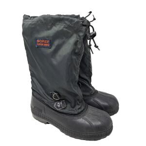 Sorel Kaufman Canada Black Snow Boots w/ Insulated Felt Liner Size 6